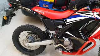 Honda CRF Rally Tiger Exhaust Before After [upl. by Edrick]