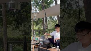 露營中的麵包夾 camping 露營 camp outdoors steak 牛排 [upl. by Alyl410]