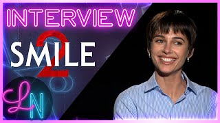 Smile 2 Interview Naomi Scott on GOING THERE for the TopTier Sequel [upl. by Ahcatan]