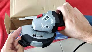 Unpacking  unboxing new angle grinder winkelschleifer Bosch GWS 17125 S Inox 06017D0500 [upl. by Lukash]