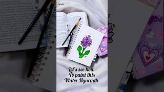 Satisfying Water Hyacinth paintingyoutubeshorts painting watercolor waterhyacinth satisfying [upl. by Ellerd]