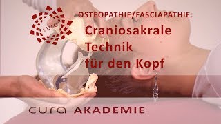 Kopfschmerz Osteopathie craniosacral behandeln Falx Tentorium Fascia temporalis Weiterbildung [upl. by Bloom505]