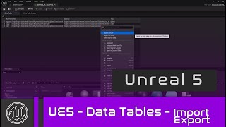 UE5  Data Tables  Import and Export [upl. by Smeaj]