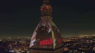 Diabolik  Il Film dei Manetti Bros 2021  Videomapping Mole Antonelliana [upl. by Ahsiaa]