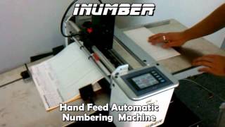 iNumber Affordable Manual Feed Automatic Numbering Machine [upl. by Gayleen]