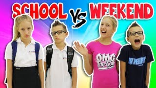 NIGHTTIME ROUTINE SCHOOL DAY vs WEEKEND [upl. by Meid]