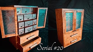 Serial 20  Curly Sycamore 14Drawer Small Parts Hardware Cabinet [upl. by Hashim]