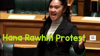 Hana Rawhiti a Politician protest HAKA against New Zealand parliament hana newzealand parliment [upl. by Harwell]