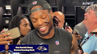 Hear from Ravens RB Derrick Henry after the Ravens 3023 win vs the Commanders 10132024 [upl. by Frantz229]