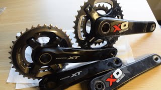 Shimano XT crankset vs Sram truvativ XO crankset [upl. by Carolus]