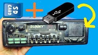 How To Add USB Memory and SD Card TO Any Old CAR Stereo [upl. by Ric877]