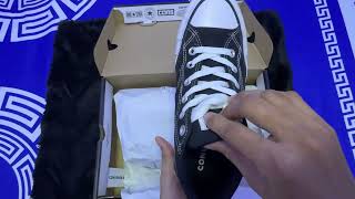 CONVERSE Chuck Taylor All Star CTAS MALDEN STREET MID BLACK Unboxing [upl. by Remde]