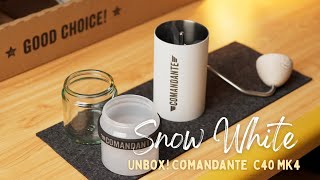 Unbox เครื่องบด Comandante C40 MK4 สีใหม่ Snow White [upl. by Llyrehc857]