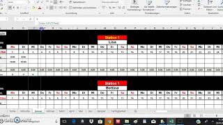 Excel Dienstplan kostenlos acht stationen klinikplaner 24 [upl. by Hamner]