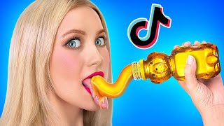 GENIUS TIKTOK VIRAL HACKS  We Tested Best TikTok Tricks To Find Out If They Work by 123 Go Shorts [upl. by Akienahs]