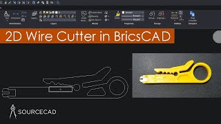 BricsCAD  Making 2D wire cutter [upl. by Janaya]