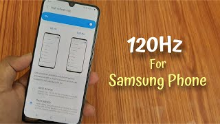 How To Enable 120Hz In Samsung Phone  a50s a50 a51 a70 m31 And more [upl. by Zaid]