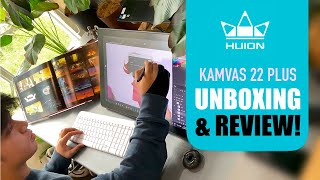 Huion Kamvas 22 Plus Unboxing and Review [upl. by Isaacson596]