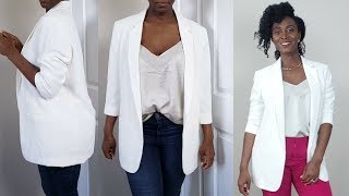 DIY How to Resize An Oversized Blazer [upl. by Rennerb]