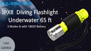 Waterproof Diving Light Scuba Diving Flashlight Underwater Activities [upl. by Aketal265]