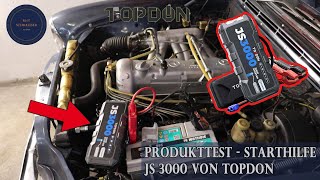 Starthilfe  TOPDON JS3000  Autobatterie Starter PannenNotsignal und Powerbank [upl. by Coppola]