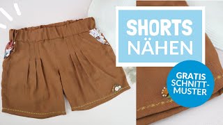 DamenShorts Zoey nähen  Gratis Schnittmuster für eine kurze Hose  Sommerhose [upl. by Gustafson]