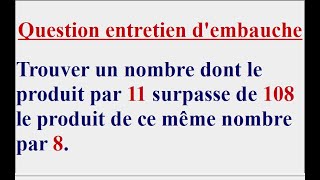 79  des candidats ont donné une mauvaise réponse  Question entretien dembauche [upl. by Gravante]