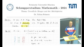 Schnupperstudium Mathematik  Vorlesung 3  Mächtigkeiten Abzählbarkeit [upl. by Neirb]