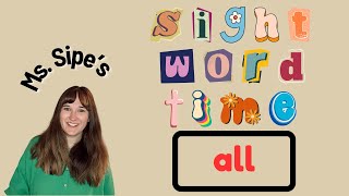 ALL SIGHT WORD SONG WITH ASL [upl. by Asssilem730]