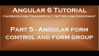 Angular form control and form group [upl. by Dolloff294]