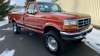 1994 Ford F250 XLT 4x4 73 Turbodiesel 5Speed WalkAround and Drive [upl. by Alisia553]