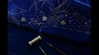 Haute Couture Embroidery of The Vintage Jeanne Paquin Jacket [upl. by Henrie525]