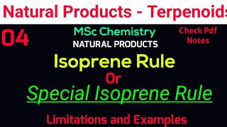 Isoprene Rule and Isoprene RuleLimitationsampExamplesComplete ExplanationMSc Chemistry Terpenoids [upl. by Ydollem]