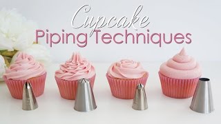 Cupcake Piping Techniques Tutorial [upl. by Drofnats]