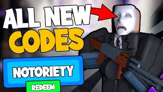 ALL NOTORIETY CODES November 2022  ROBLOX Codes SECRETWORKING [upl. by Al633]