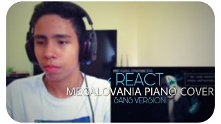 REACT Megalovania Piano Cover Sans Version  Dublado PTBR  BranimeStudios [upl. by Bancroft]