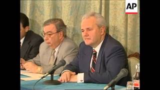 RUSSIA MOSCOW YUGOSLAV PRESIDENT MILOSEVIC VISIT [upl. by Yanrahc676]