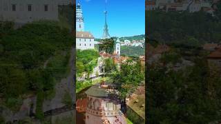 Drone flight under the bridge  Cesky Krumlov [upl. by Aihsoek]