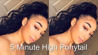 Quick And Easy High Ponytail With Weave  Nadula Brazilian Body wave [upl. by Mroz]