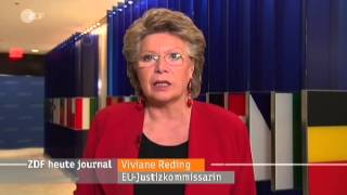 ZDF Heute Journal VivianeRedingEU‎ Interview Verhältnis zu den USA steht zur Debatte  18112013 [upl. by Higinbotham407]