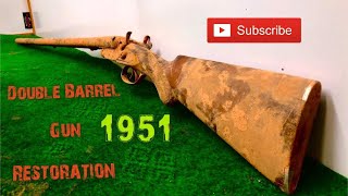 Double barrel Shot Gun Restoration  Subscribe  Viral [upl. by Garfield]