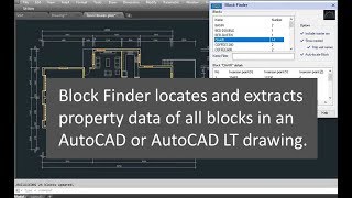 Block Finder locate blocks in AutoCAD or AutoCAD LT drawings [upl. by Adnolehs318]