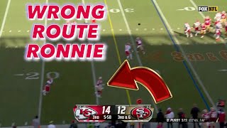 49ers Ronnie Bell is still trash 🗑 49ers lose to Chiefs 2818 [upl. by Norrad440]