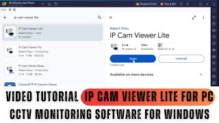 IP Cam Viewer Lite for PC How to Install amp Configure IP Cam Viewer Lite for PC on a Windows PC [upl. by Ahsatan]