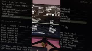 Msi mainboard Bios Uefi to legacy boot mode [upl. by Noside]