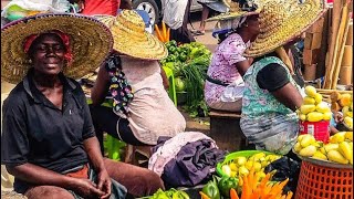 AgbogbloshieVegetable Market in Accra Ghana [upl. by Haimirej]