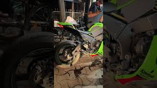 Zx10r backfire shot sc project full system zx10r kawasaki 299km trendingshorts lovesupport bik [upl. by Atnuahs174]