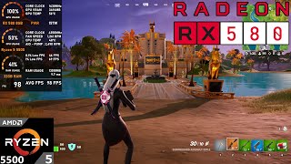 RX 580 8GB  Ryzen 5 5500  Fortnite Zero Build [upl. by Reis]