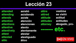 VOCABULARIO en INGLES  LECCIÓN 23  vocabulario en ingles y español  listas de palabras en ingles [upl. by Portuna]