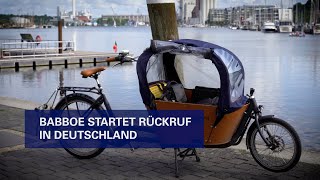 Babboe startet Rückruf der Lastenradmodelle City City E Mini und Mini E in Deutschland [upl. by Brietta]